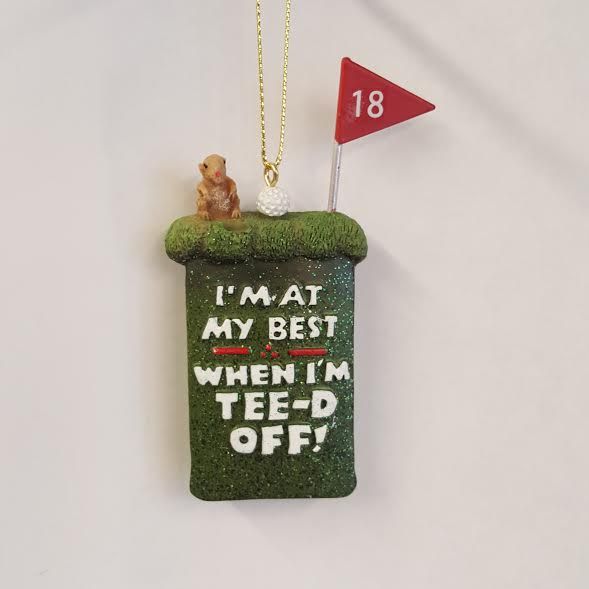 Golf Tee-d Off Ornament
