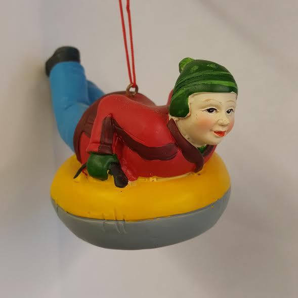 Boy Tubing Ornament