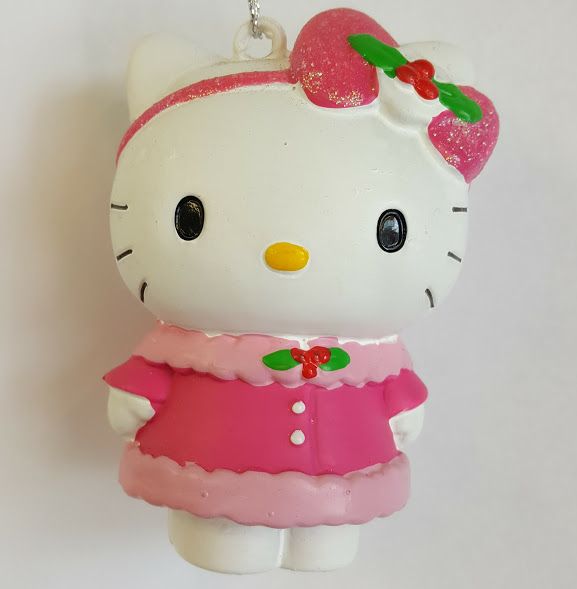 Hello Kitty Holly Bow Ornament