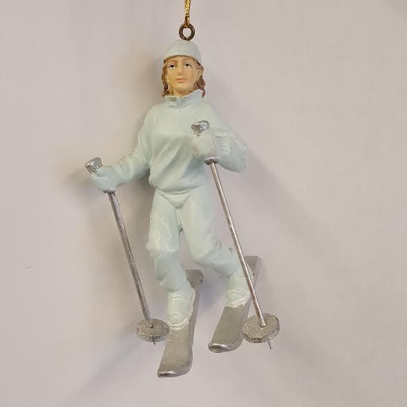 Female Skier Ornament