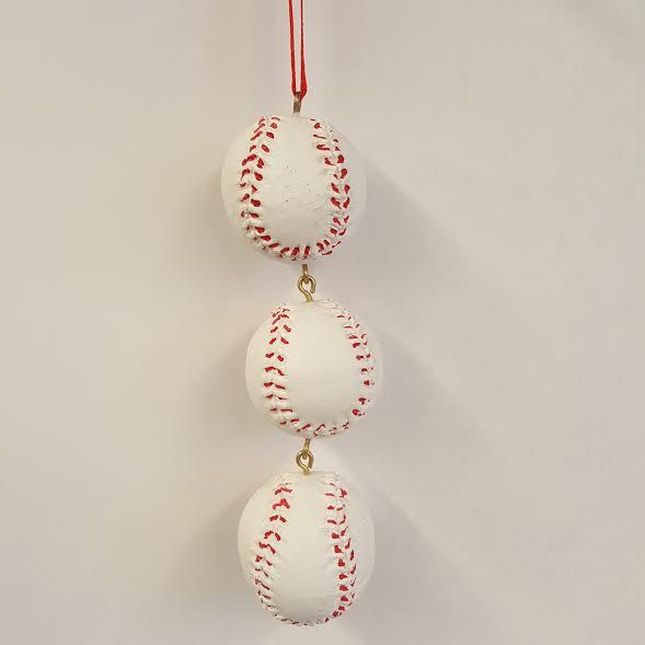 Triple Baseball Ornament