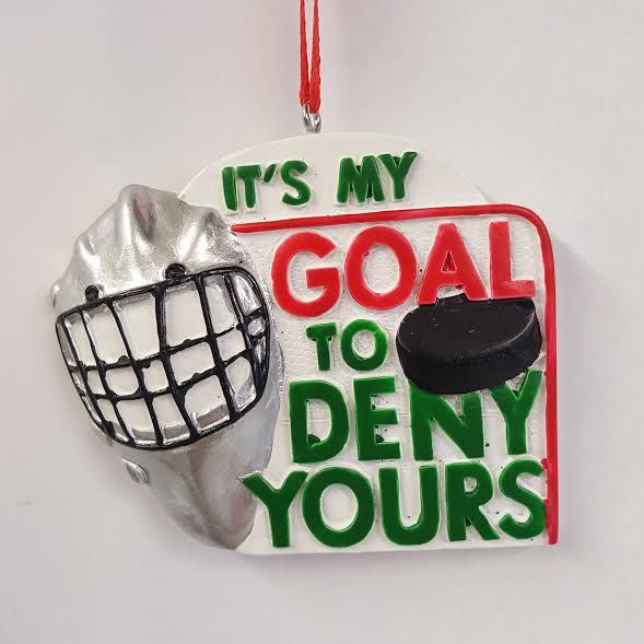 My Goal Hockey Ornament